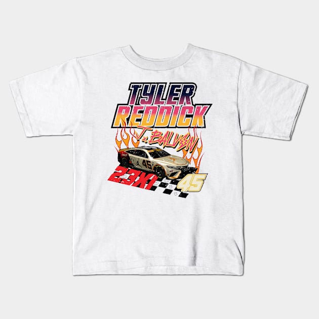 Tyler Reddick & J Balvin 23XI Racing Kids T-Shirt by art.Hamdan